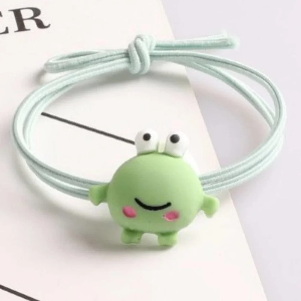 Set/5‎ Adorable Resin Frog Hair Ties~~NWOT